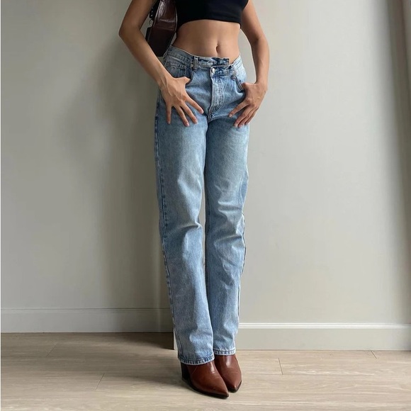 Princess Polly Holly Asymmetric Straight Leg Jean - Picture 11 of 11